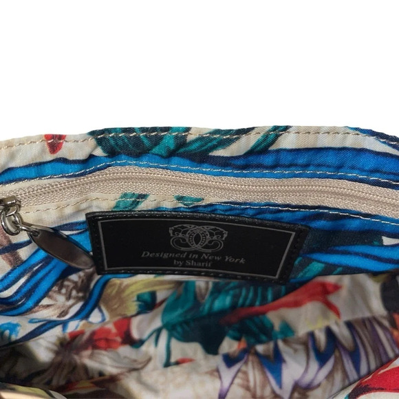 NWT Sharif 1827 UNIQUE Watercolor Floral Crossbody - Picture 8 of 13